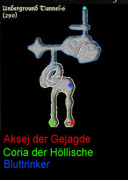 Variante des Untergrundtunnels mit den Gegnern Coria der Höllische, Aksej der Gejagde und Bluttrinker